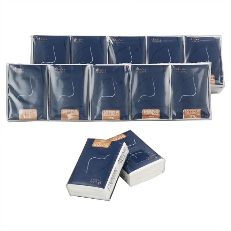 HOMMP 4-ply Pocket Packs Facial Tissues (120 Packs), Mini Pocket Tissue Packs - Image 2